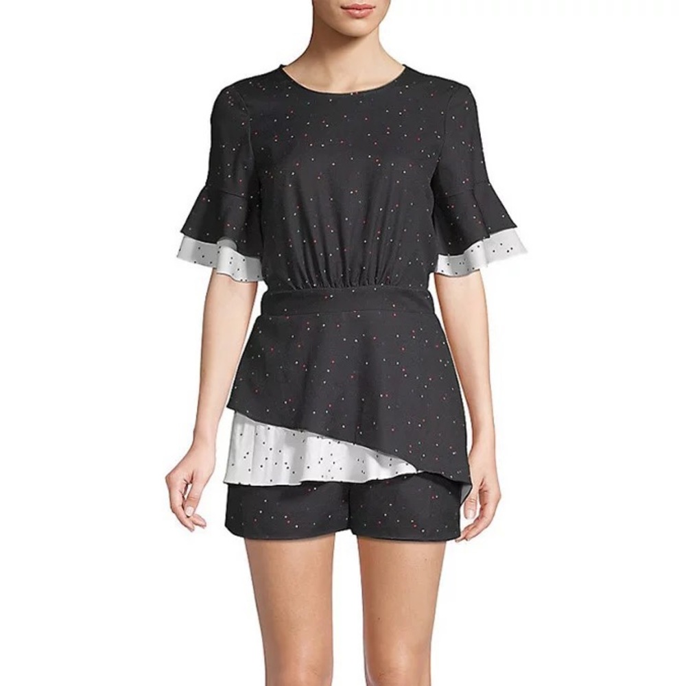 Saks Fifth Avenue Star Print Ruffle Romper